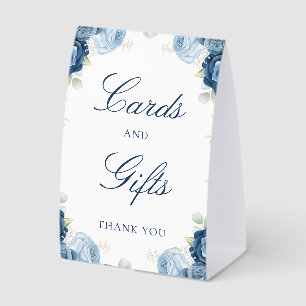 Watercolor Dusty Blue Floral Cards and Gifts