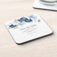 Watercolor Dusty Blue Wedding Save the Date