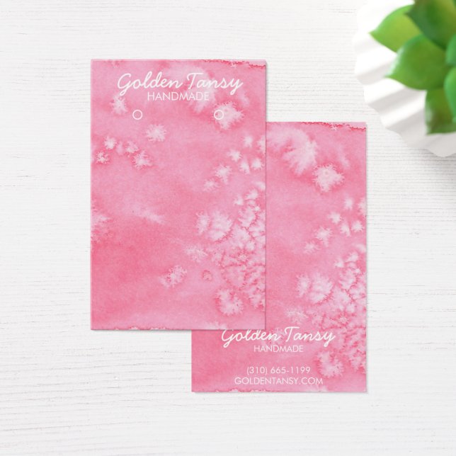 Watercolor Earring Necklace Jewellery Display Card (Desk)