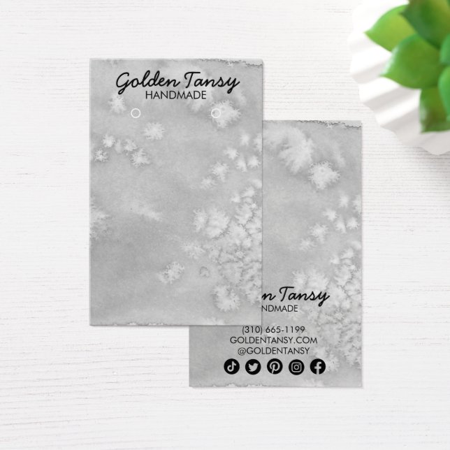 Watercolor Earring Necklace Jewellery Display Card (Desk)