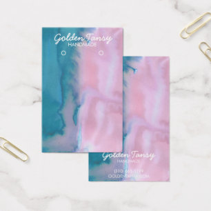 Watercolor Earring Necklace Jewellery Display Card