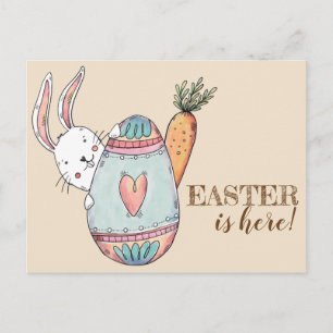 Watercolor Easter Brunch and Egg Hunt Invitation. Invitation Postcard