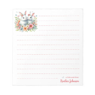 Watercolor Easter Bunny Personalised Notepad