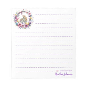 Watercolor Easter Bunny Personalised Notepad