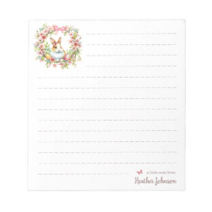 Watercolor Easter Bunny Personalised Notepad