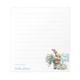 Watercolor Easter Bunny Personalised Notepad