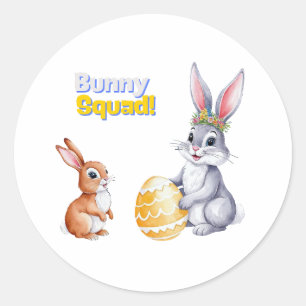 Watercolor Easter Card for Spring Holidays Classic Round Sticker