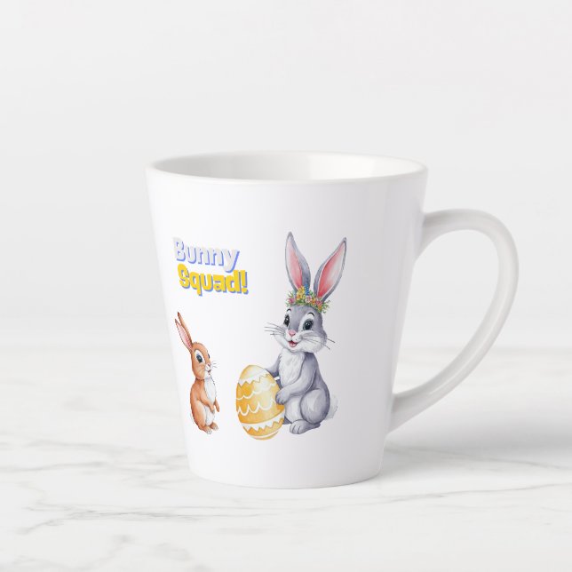 Watercolor Easter Card for Spring Holidays Latte Mug (Right)