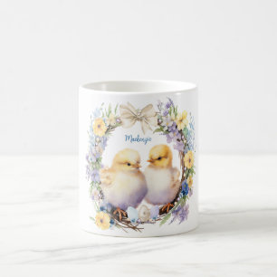Watercolor Easter Chick Personalised Coffee Mug