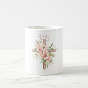 Watercolor Easter Cross Personalised Coffee Mug
