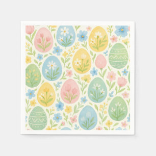Watercolor Easter Egg Floral Napkins