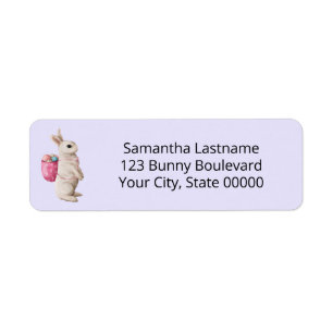 Watercolor Easter Egg Hunt Bunny Basket Lavender