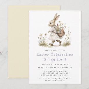 Watercolor Easter Egg Hunt Invitation