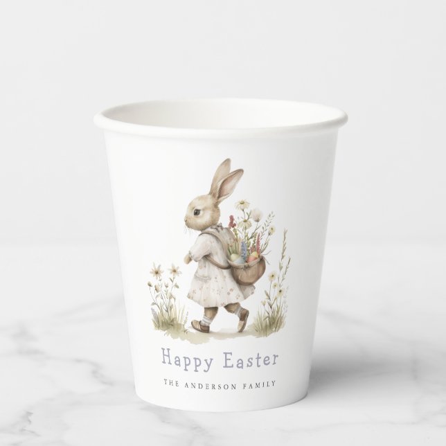 Watercolor Easter Egg Hunt Paper Cups (Front)