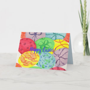 Watercolor Easter Eggs Custom Greeting Cards