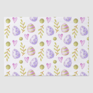 Watercolor Easter Eggs & Hearts Tissue Paper