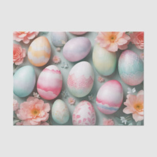 Watercolor Easter Eggs Spring Decoupage  Tissue Paper