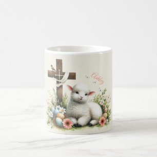 Watercolor Easter Lamb Personalised Coffee Mug