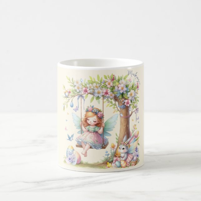 Watercolor Easter Spring Fairy Coffee Mug (Center)