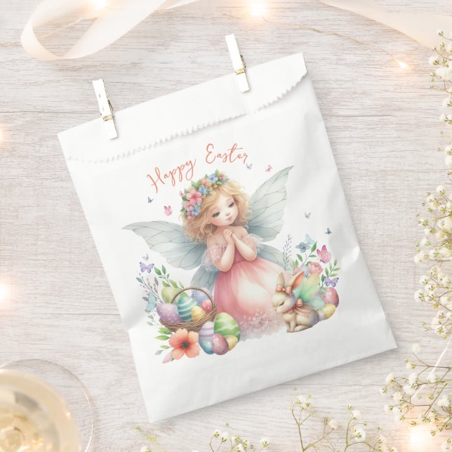 Watercolor Easter Spring Fairy Favour Bags (Clipped)