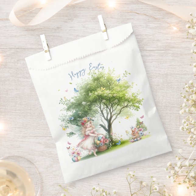 Watercolor Easter Spring Fairy Favour Bags (Clipped)
