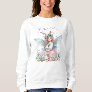 Watercolor Easter Spring Fairy Sweatshirt