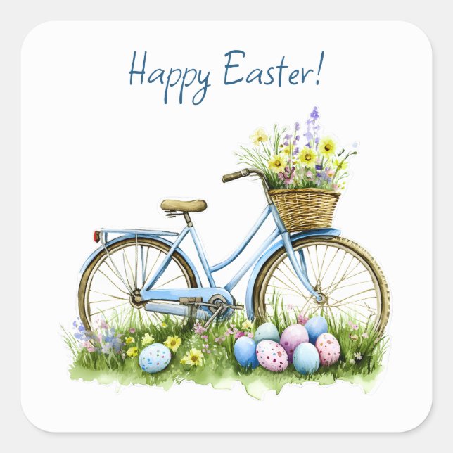 Watercolor Easter Sticker (Front)