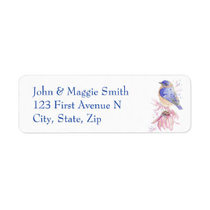 Watercolor Eastern Bluebird Blue Bird Art