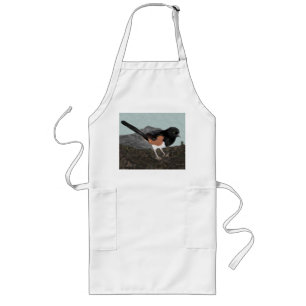 Watercolor Eastern Towhee Apron