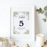 Watercolor  Ecalyptus greenery wedding  Table Number<br><div class="desc">Wedding table number Featuring eucalyptus greenery with gold dot. This chic anniversary invitation can be personalised with your special</div>