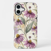 Watercolor Echinacea Purple & Gold