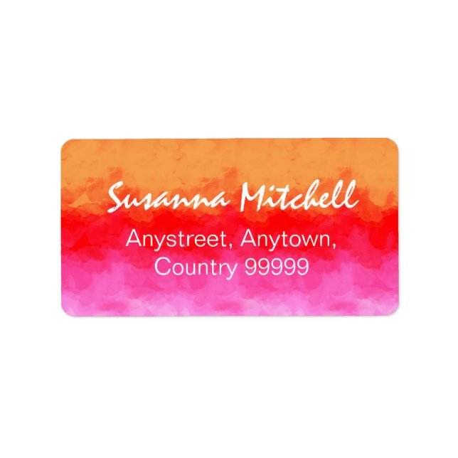 Watercolor Effects Fruit Salad ID134 Label (Front)