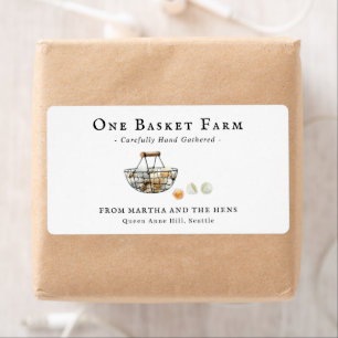 Watercolor Egg Basket Farm Fresh Eggs