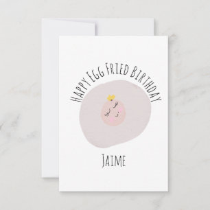 Watercolor Egg Cute Birthday Party Card
