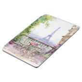 Watercolor Eifel Tower Paris French Cafe iPad Air Cover (Side)