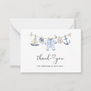 Watercolor Elegant  ahoy it is a Boy baby shower t Card