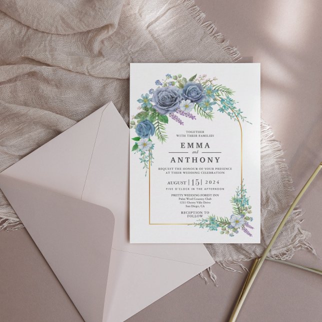 Watercolor Elegant Bohemian Wedding Invitation (Creator Uploaded)