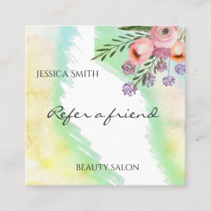 Watercolor elegant boho floral referral