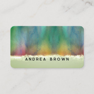 watercolor elegant colourful double sided custom business card