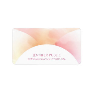 Watercolor Elegant Colourful Template Address Label