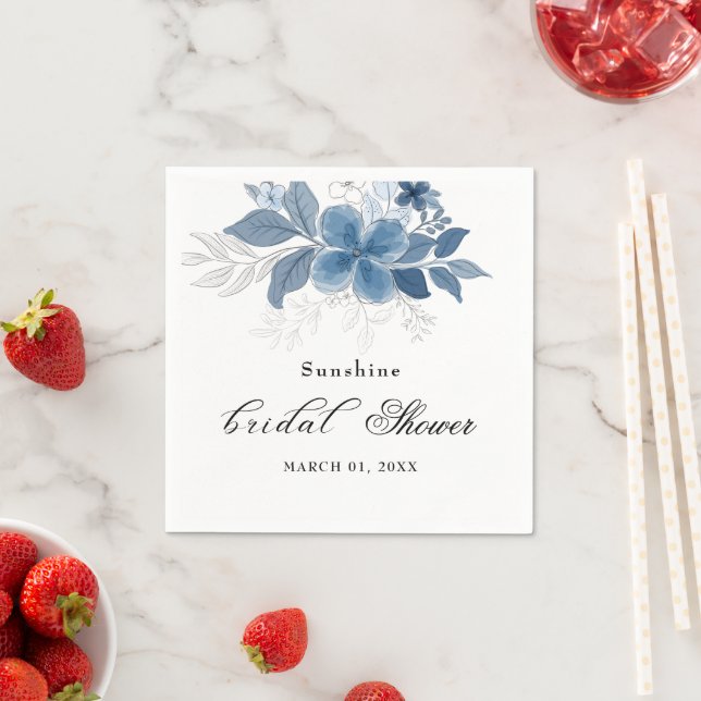  Watercolor Elegant Eucalyptus   Napkin (Insitu)