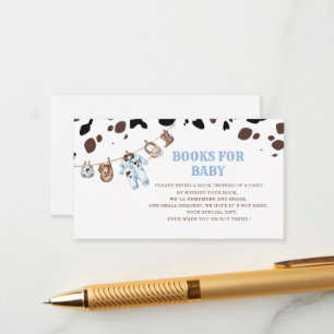  Watercolor elegant Little cowboy Rodeo country ba Enclosure Card