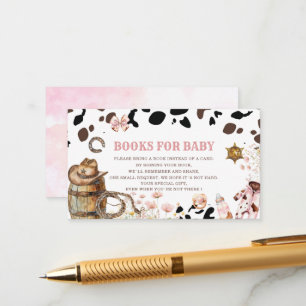 Watercolor elegant Little cowgirl Rodeo country ba Enclosure Card