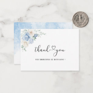 Watercolor Elegant Love in bloom Bridal shower tha Card