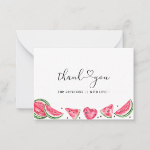 Watercolor Elegant Melon baby shower thank you Card
