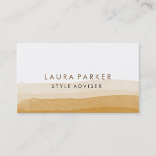 Watercolor Elegant Minimal Subtle Brown Splatter Business Card