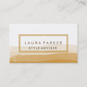 Watercolor Elegant Minimal Subtle Brown Splatter Business Card
