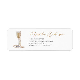 Watercolor Elegant Minimalist Return Address Label