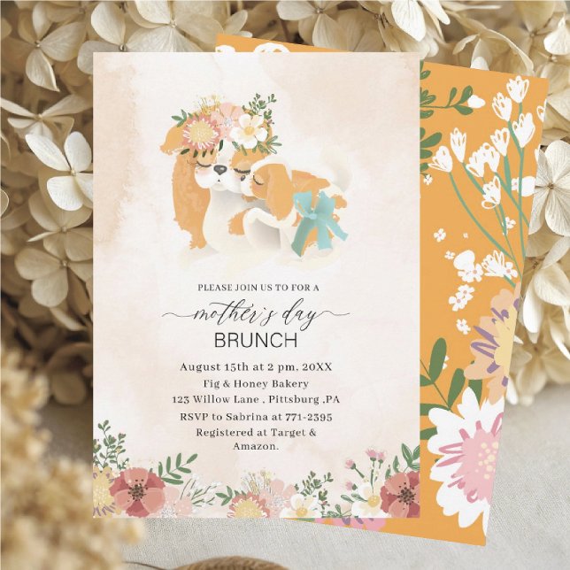 Watercolor Elegant Mother is Day brunch Baby showe Invitation (Creator Uploaded)