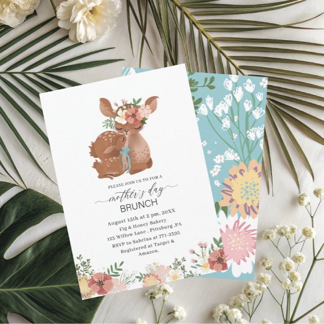 Watercolor Elegant Mother is Day brunch Baby showe Invitation (Creator Uploaded)
